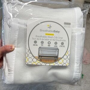 White Mesh Crib Liner